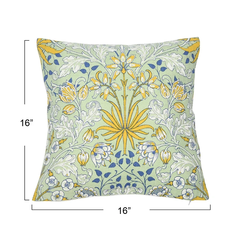 Hello Honey® Floral Pattern Cotton Pillow