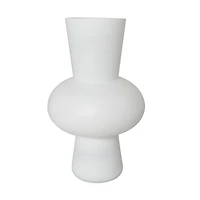 White Glass Trumpet Vase Set