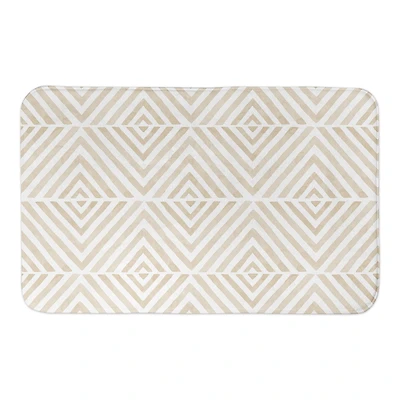 Cream Diamond Pattern Bath Mat