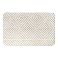 Cream Diamond Pattern Bath Mat