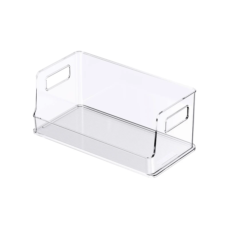Small Clear Stacking Plastic Open Bin by Simply Tidy®