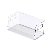 Small Clear Stacking Plastic Open Bin by Simply Tidy®