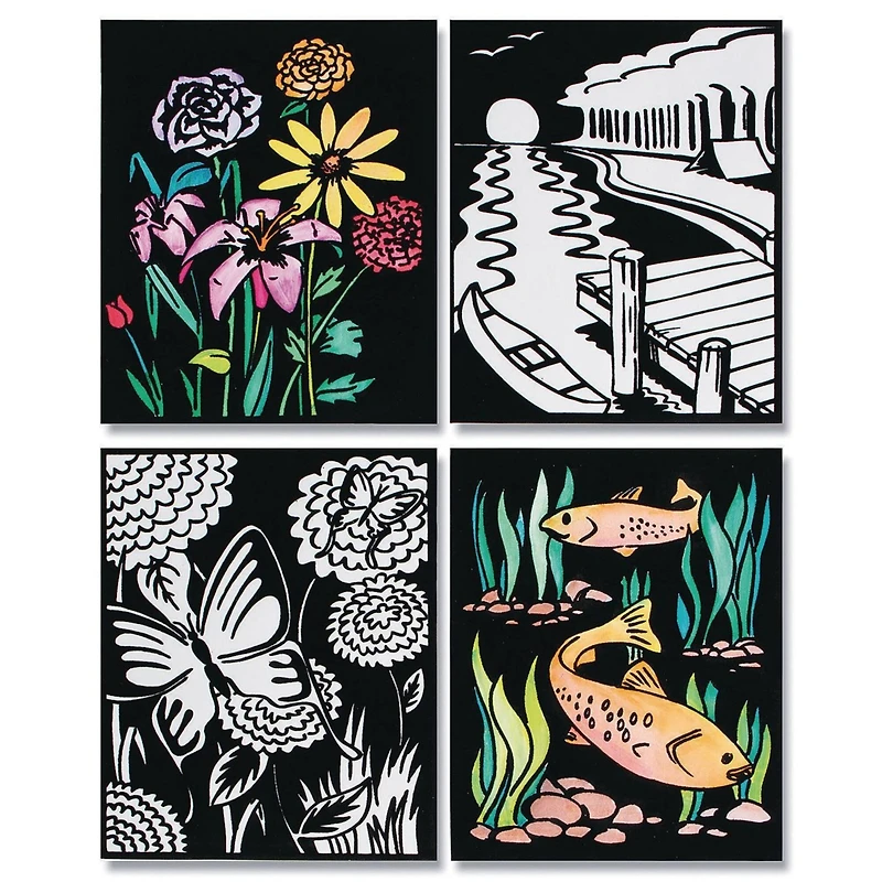 S&S® Worldwide Sea & Floral Velvet Art Posters, 12ct.