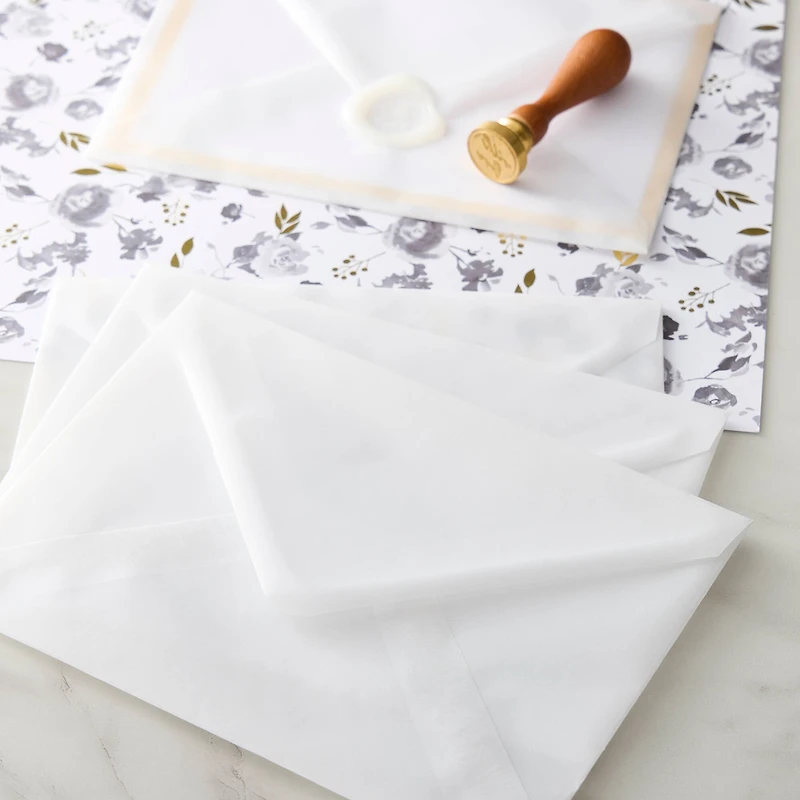 12 Packs: 10 ct. (120 total) White Vellum Envelopes by Recollections™