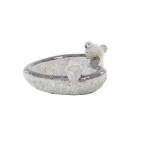 13" Gray Stone Country Birds Garden Sculpture