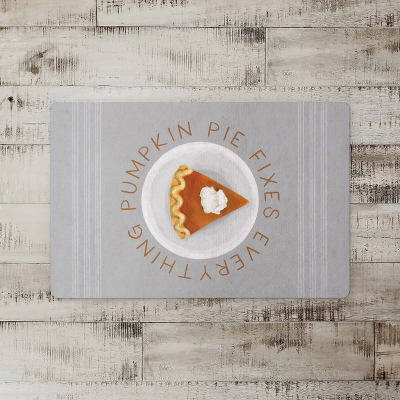 Pumpkin Pie Fixes Everything Floor Mat