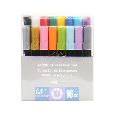 16 Color Acrylic Paint Marker Set by Artist's Loft™