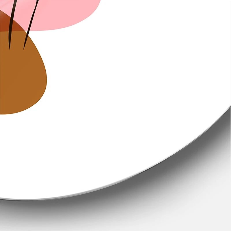 Designart - Elementary Shapes With Abstract Flowers Plants I