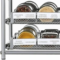 NEX™ 3-Tier 30-Bottle Metal Spice Rack with Drawer Organizer