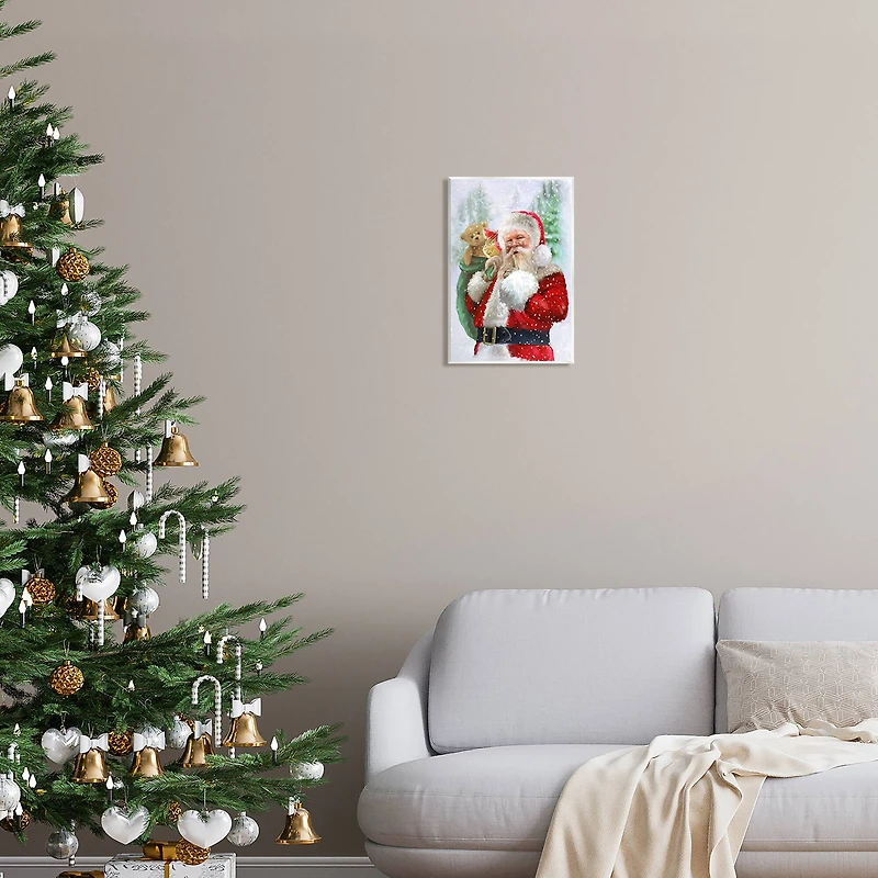 Stupell Industries Jolly Shh Santa Claus Gift Sack Wall Plaque Art