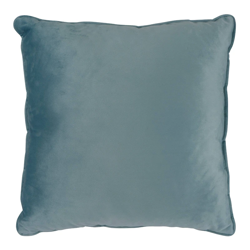 18" Velvet Pillow with Piping by Ashland
