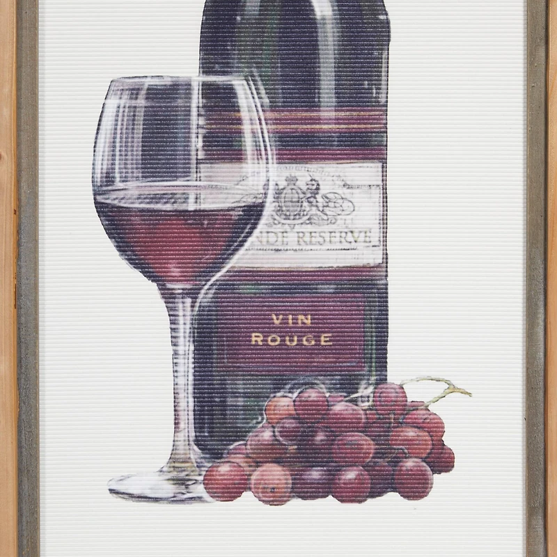 Set of 2 Brown Wood Farmhouse Wine Wall Art, 20" x 40"