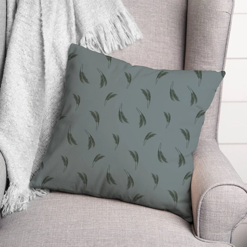 Feather Grass Throw Pillow