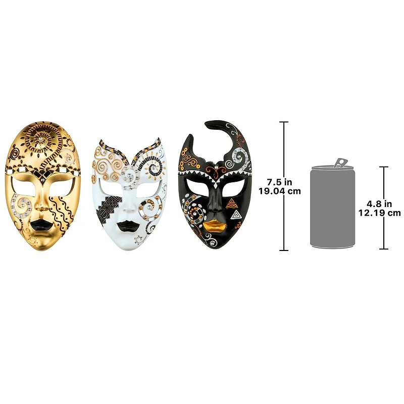 Design Toscano Petite Mardi Gras Carnivale Wall Mask Set