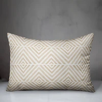 Cream Diamond Pattern Throw Pillow