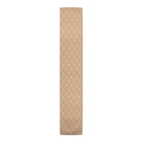 90" Orange Geo Leaf Pattern Cotton Twill Runner