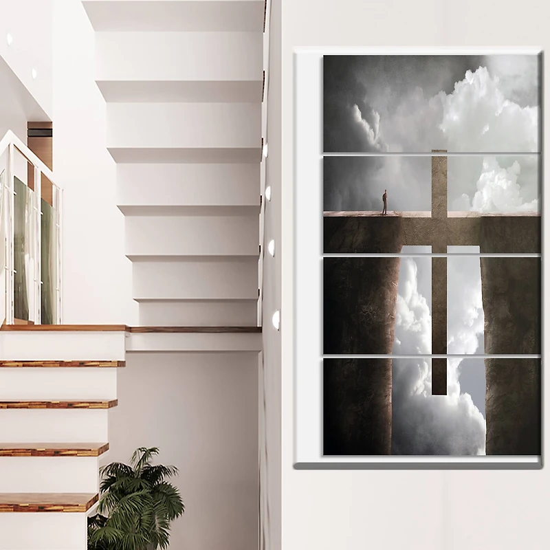 Designart - Big Cross between Two Cliffs