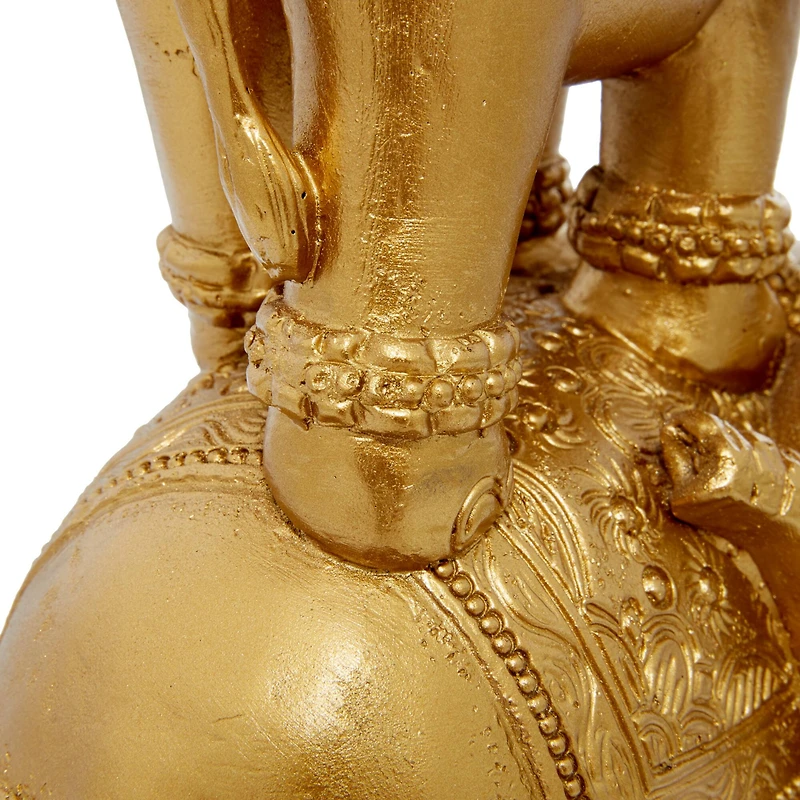 17" Gold Glam Stacked Elephant Sculpture