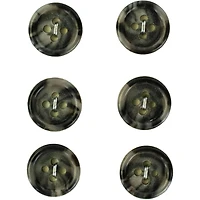LaMode 5/8" Gray 4-Hole Buttons, 6ct.