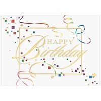 JAM Paper 5.625" x 7.875" Happy Birthday Squares Birthday Cards & Envelopes, 25ct.