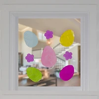 Yellow & Purple Easter Egg Spring Gel Window Clings