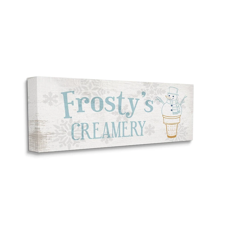 Stupell Industries Frosty's Creamery Winter Ice Cream Canvas Wall Art