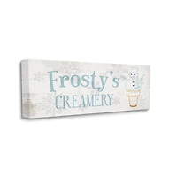 Stupell Industries Frosty's Creamery Winter Ice Cream Canvas Wall Art