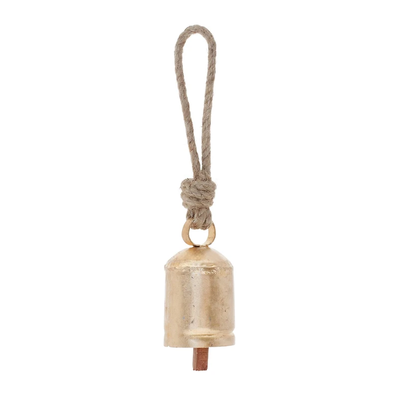 3.5" Gold Metal Bell Ornaments, 6ct.