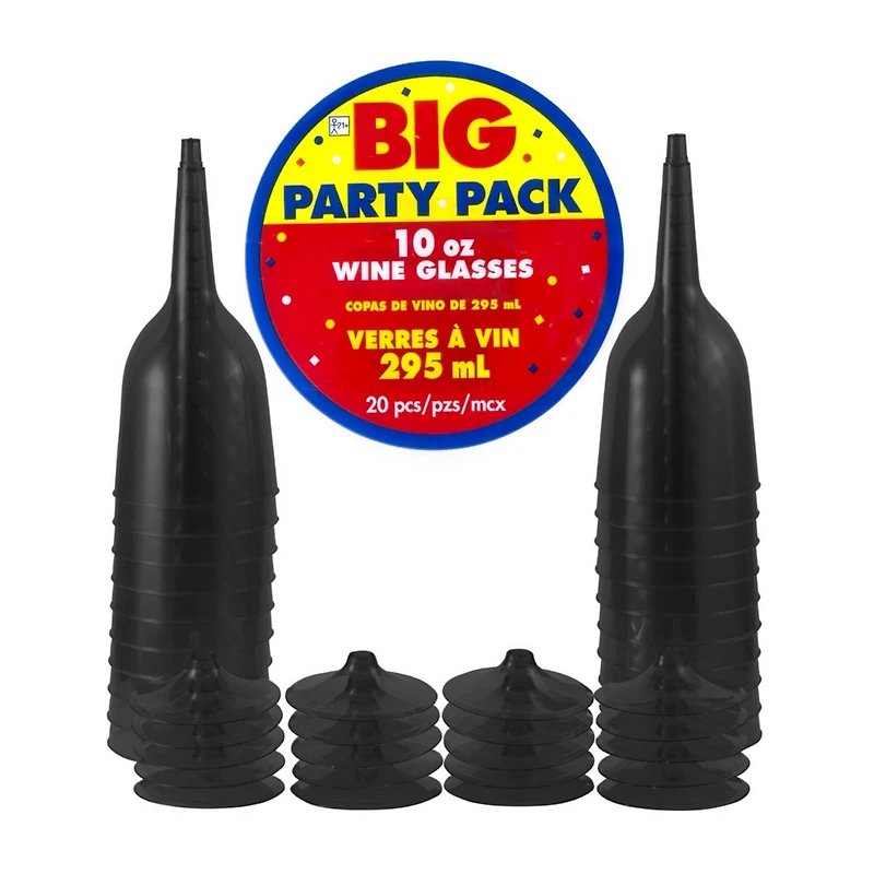 JAM Paper 10oz. Plastic Wine Glasses