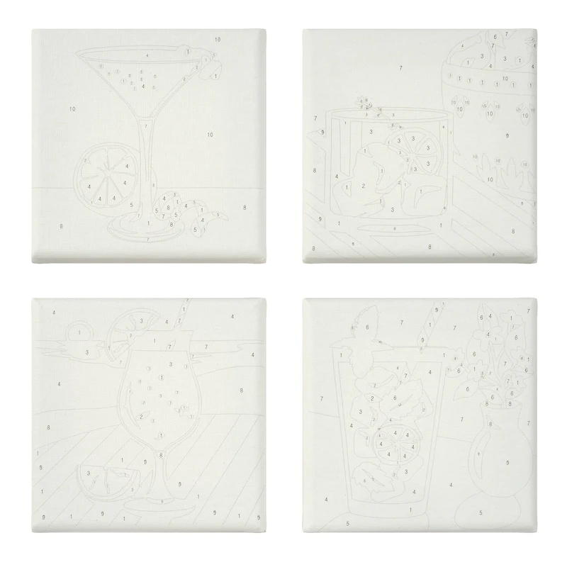 Cocktails Paint-by-Number Gallery Mini Kit by Artist's Loft®