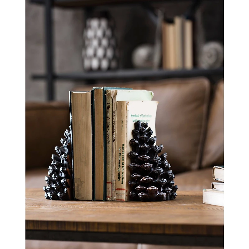 Hello Honey® Pinecone Bookends Set