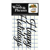 Leisure Arts® Vinyl Matte Black Happy Holidays Decal