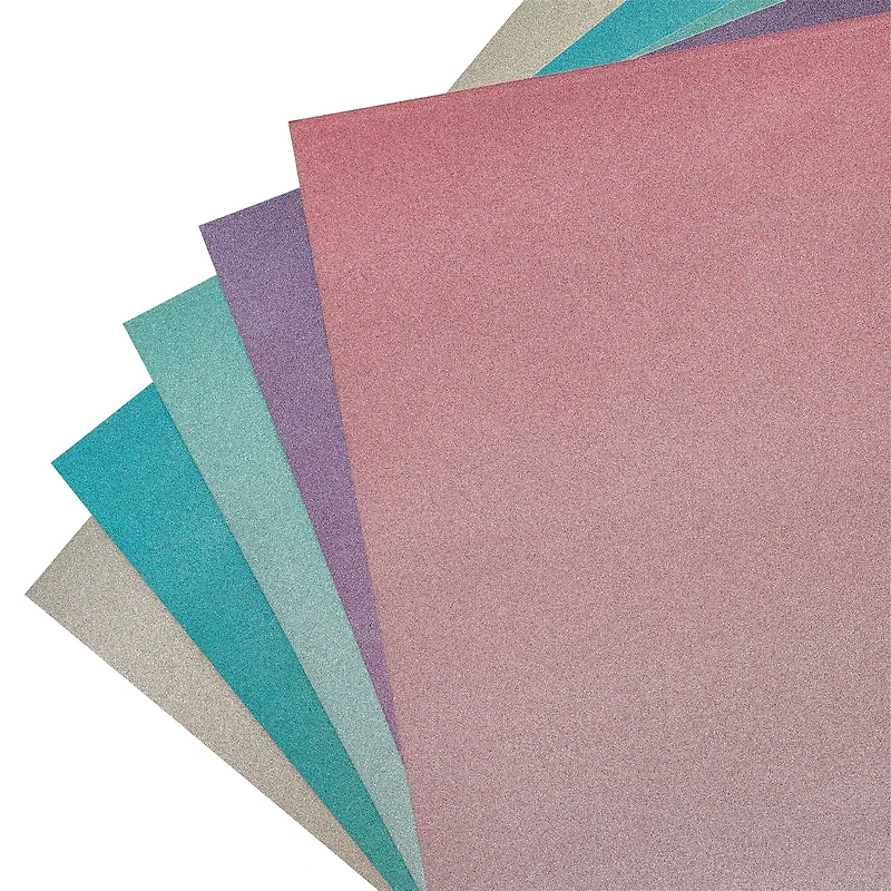 6 Packs: 20 ct. (120 total) Signature™ Ombre Glitter Paper Pad by Recollections®, 12" x 12"