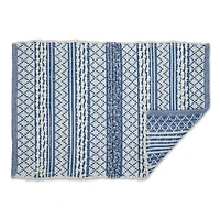 DII® Stonewash Blue & White Hand-Loomed Paper Chindi Rug, 2ft. x 3ft.