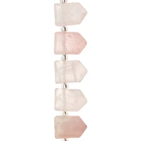 12 Pack: Rose Quartz Arrow Beads by Bead Landing™, 18mm