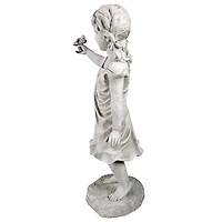 Design Toscano® 3ft. Mary Frances and Her Feathered Friends Garden Girl Statue