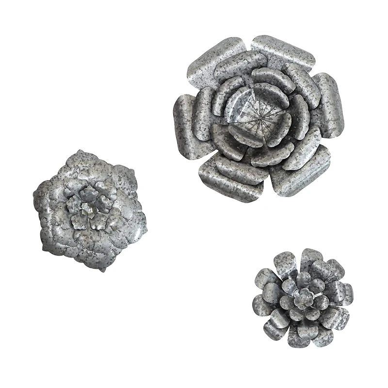 Habitat Decor Lani Flower Metal Wall Art Set