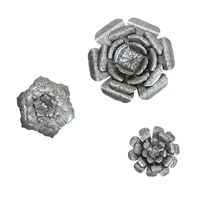 Habitat Decor Lani Flower Metal Wall Art Set