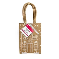 Mini Gingerbread House Kraft Gift Bags, 6ct. by Celebrate It™