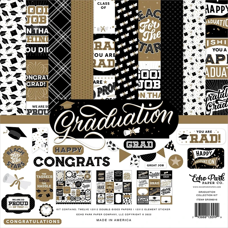 Echo Park Graduation Collection Kit, 12" x 12"