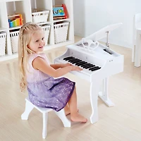 Hape Deluxe White Grand Piano Thirty-Key Piano Toy