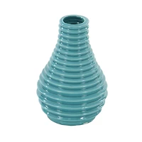 Blue Stoneware Modern Vase Set