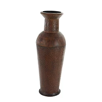 Set of 3 Brown Metal Traditional Vase, 50", 35", 26"