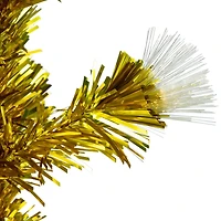 3ft. Pre-Lit Gold Fiber Optic Artificial Christmas Tree, White Lights