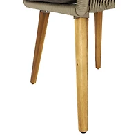 Light Brown Modern Outdoor Dining Chair Set