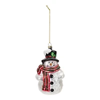 6ct. 5" Glittered Glass Snowman Ornaments