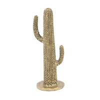 Gold Polystone Cactus Sculpture Set