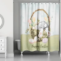Easter Basket Bunny Butt 71" x 74" Shower Curtain
