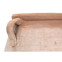Hello Honey® Large Orange & Whitewashed Terra Cotta Urn