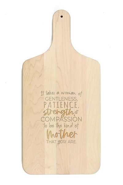 17" The Mother You Are Maple Paddle Cutting Board